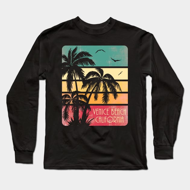 Venice Beach Vintage Summer Long Sleeve T-Shirt by Nerd_art